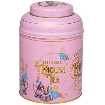 Vintage Victorian Tea Tin with English Breakfast Teabags