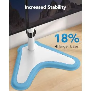 HUANUO 32 inches Dual Monitor Stand up to 17.6lbs, High-Grade Aluminum Free-Standing Dual Monitor Mount for 2 Screens. Fully Adjustable Dual Monitor Stand for Desk with Tilt, Swivel, Rotation, White