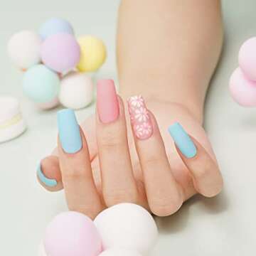 GAOY Pastel Gel Nail Polish Set of 6 Colors Pink Green Blue Gel Polish Kit for Salon Manicure and Na...