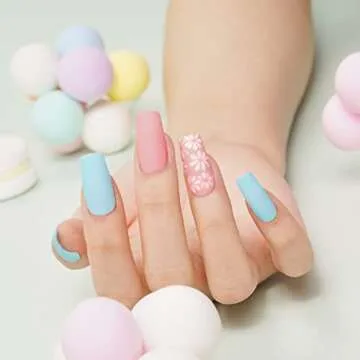 GAOY Pastel Gel Nail Polish Set of 6 Colors Pink Green Blue Gel Polish Kit for Salon Manicure and Na...