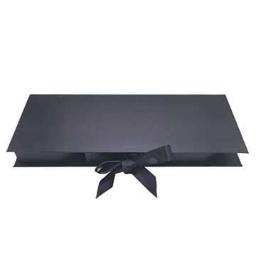 WENPACK Empty DAD Box Father's Day Gift Birthday Cardboard Letter Fillable Paper Flower Chocolate Birthday (DADBlack)