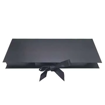 WENPACK Empty DAD Box Father's Day Gift Birthday Cardboard Letter Fillable Paper Flower Chocolate Birthday (DADBlack)