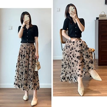 Shop Women Tutu Tulle Skirt - Elegant Layered Floral Design