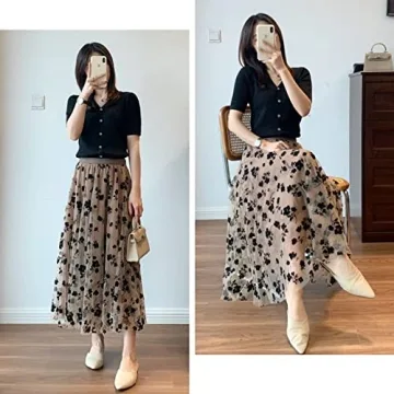 Shop Women Tutu Tulle Skirt - Elegant Layered Floral Design