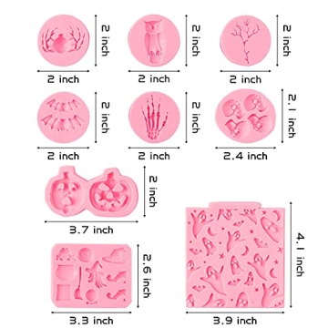 GROBRO7 Halloween Silicone Molds for Creative Baking Fun