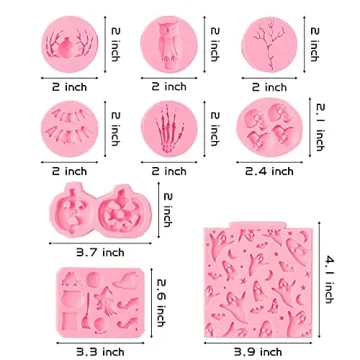 GROBRO7 Halloween Silicone Molds for Creative Baking Fun