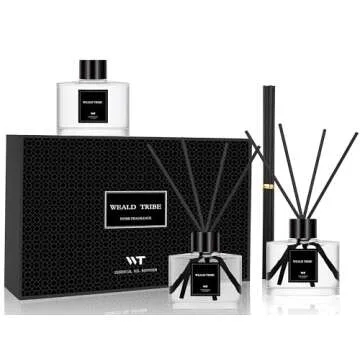 Reed Diffuser Set Of 3 For Bathroom Air Fresheners, Oil Diffuser Sticks | Fresh Linen, Ocean, Eucaly...