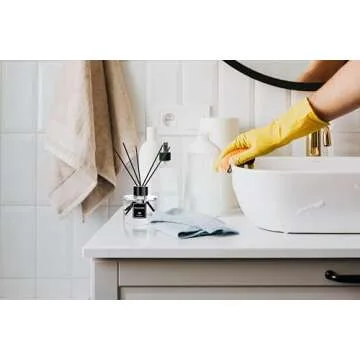 Reed Diffuser Set Of 3 For Bathroom Air Fresheners, Oil Diffuser Sticks | Fresh Linen, Ocean, Eucalyptus & Mint Scent(1.7 fl oz Each Pack) Fragrance With 12 Sticks Defusers | Shelf Decor