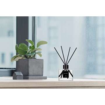 Reed Diffuser Set Of 3 For Bathroom Air Fresheners, Oil Diffuser Sticks | Fresh Linen, Ocean, Eucalyptus & Mint Scent(1.7 fl oz Each Pack) Fragrance With 12 Sticks Defusers | Shelf Decor