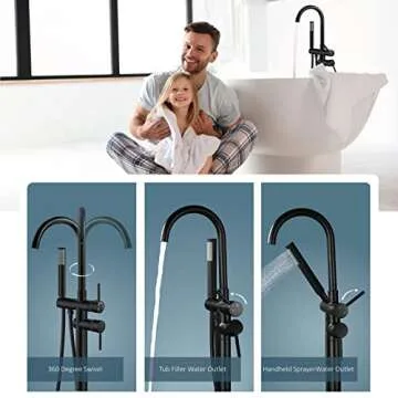 Aolemi Freestanding Tub Faucet for Modern Bathrooms
