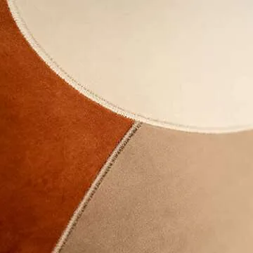 Yangest Dark Orange Decorative Velvet Throw Pillow Cover with Cloth Texture Patchwork Cushion Case Modern 20x20 Inch Pillowcase for Sofa Couch Bedroom Living Room Home Decor