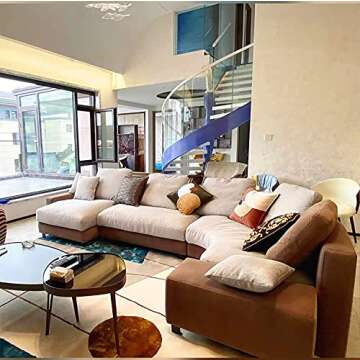 Yangest Dark Orange Decorative Velvet Throw Pillow Cover with Cloth Texture Patchwork Cushion Case Modern 20x20 Inch Pillowcase for Sofa Couch Bedroom Living Room Home Decor