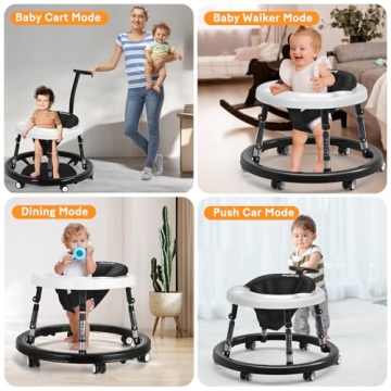 Baby Walker with 9 Adjustable Heights for 7-18 Months