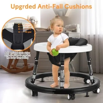 Baby Walker with 9 Adjustable Heights for 7-18 Months