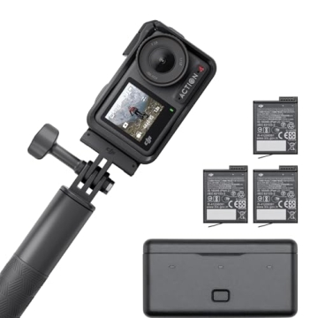 DJI Osmo Action 4 Adventure Combo, 4K/120fps Waterproof Action Camera with a 1/1.3-Inch Sensor, 10-b...