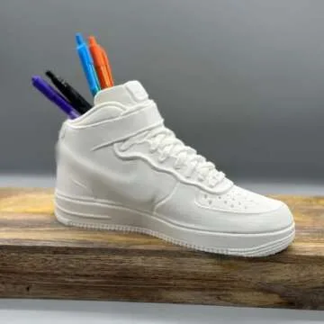 Sneakers High Planter Pot 3D Printed- Pen Holder & Pencil Holders- Plant Pot for Indoor Plants - Uni...