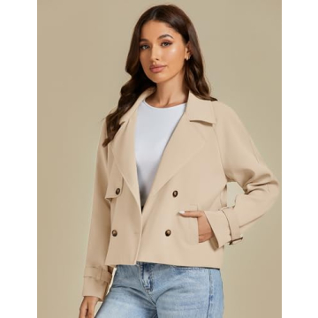 Luvamia Women's Stylish Trench Coat for Fall Fashion