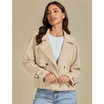 Luvamia Women's Stylish Trench Coat for Fall Fashion