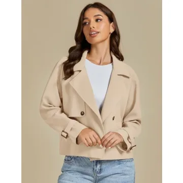 Luvamia Women's Stylish Trench Coat for Fall Fashion