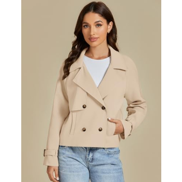 Luvamia Women's Stylish Trench Coat for Fall Fashion