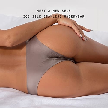 VISSAY Silky Seamless No Show Bikini Panties for Women