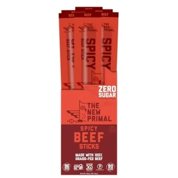 Grass-Fed Spicy Beef Sticks - Healthy Protein Snacks