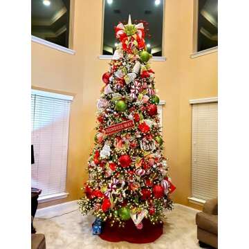 Christmas By Krebs 12" (300mm) Shiny Sonic Red [1 Piece] Extra Large Solid Oversized Huge Big Outdoor Plastic, UV Ball Ornament Hanging Tree Decorations