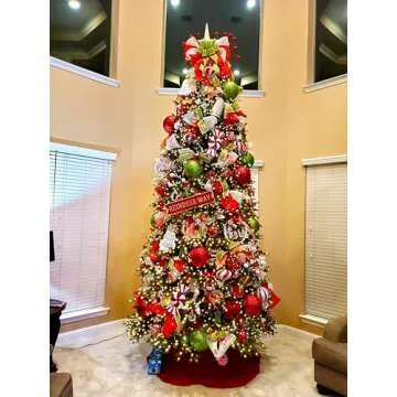 Christmas By Krebs 12" (300mm) Shiny Sonic Red [1 Piece] Extra Large Solid Oversized Huge Big Outdoor Plastic, UV Ball Ornament Hanging Tree Decorations