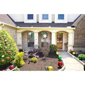 Christmas By Krebs 12" (300mm) Shiny Sonic Red [1 Piece] Extra Large Solid Oversized Huge Big Outdoor Plastic, UV Ball Ornament Hanging Tree Decorations