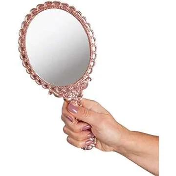 XPXKJ Vintage Handheld Mirror with Elegant Design