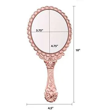 XPXKJ Vintage Handheld Mirror with Elegant Design