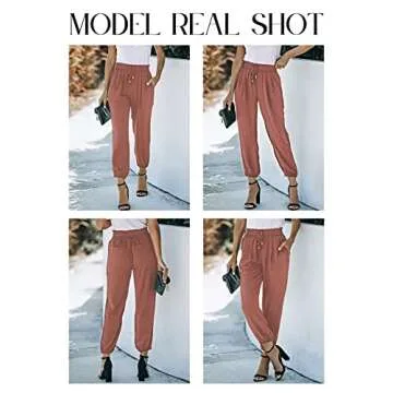 Welinone Women's Comfy Casual Pants with Pockets