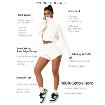 Stylish HerGymClothing Women’s Cropped Sweatshirt - Athletic Wear