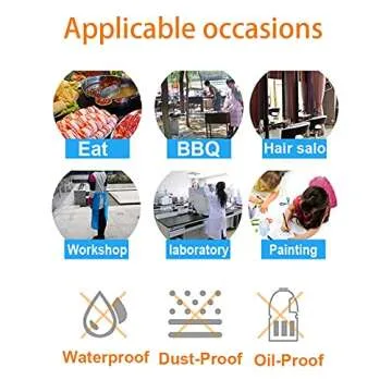UniPleased Disposable Aprons for Cooking & Painting