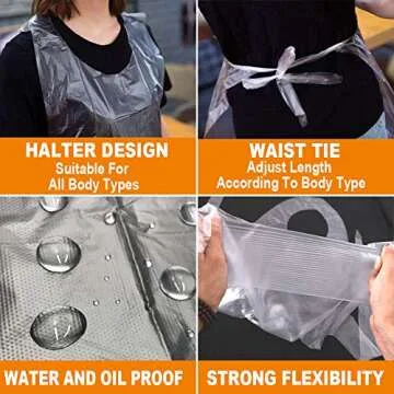 UniPleased Disposable Aprons for Cooking & Painting