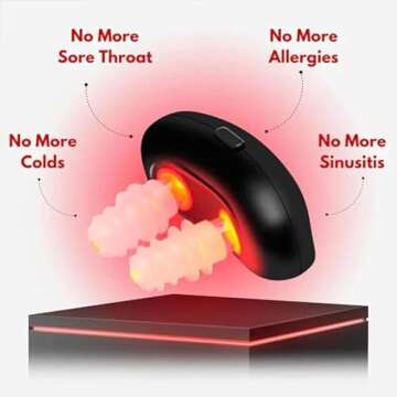 Generic RespiRelief Red Light Nasal Therapy Device, Respi-Relief Red Light Nasal Therapy Instrument, Red Light Nasal Therapy for Nose, Nasal Soothing Device (1 pcs)