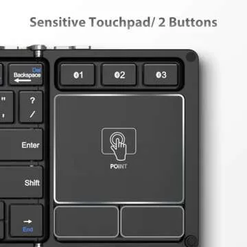 iClever BK08 Foldable Bluetooth Keyboard with Touchpad