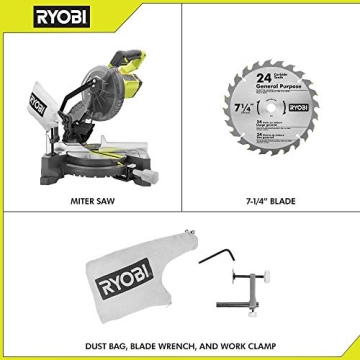 RYOBI 7-1/4 in. Miter Saw 9 AMP Lightweight Precision