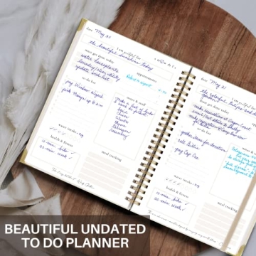 Aesthetic Daily Planner Notebook for Productivity & Organization