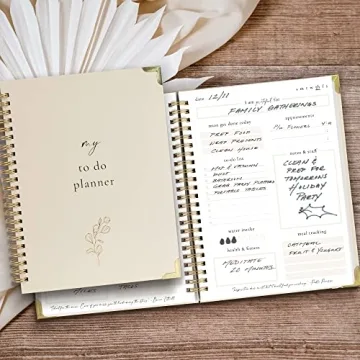 Aesthetic Daily Planner Notebook for Productivity & Organization