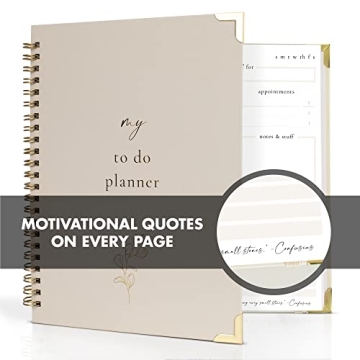 Aesthetic Daily Planner Notebook for Productivity & Organization