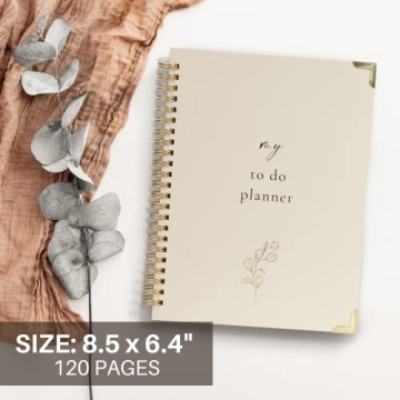 Aesthetic Daily Planner Notebook for Productivity & Organization