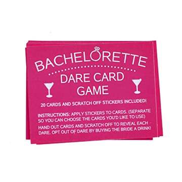 Printed Party Bachelorette Dare Card Scratch Off Game, Girls Night Out, 20 Cards