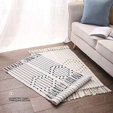 Boho Small Rug for Bedroom - Moroccan Accent Rugs 2'x3'