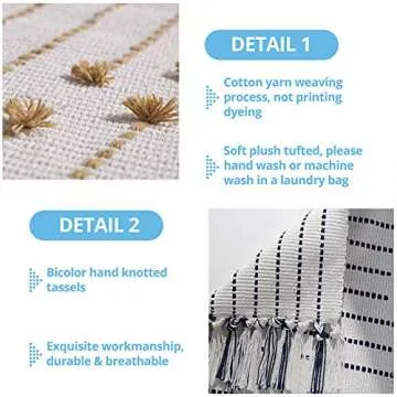 Boho Small Rug for Bedroom - Moroccan Accent Rugs 2'x3'