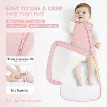 HAPIU Bamboo Baby Sleep Sack with 2-Way Zipper