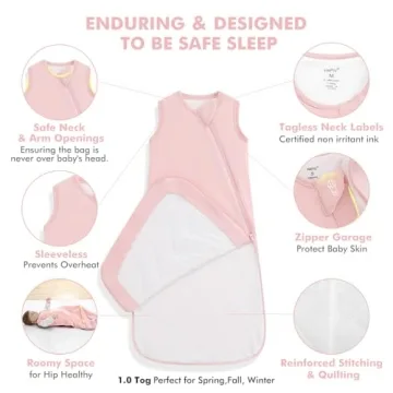 HAPIU Bamboo Baby Sleep Sack with 2-Way Zipper