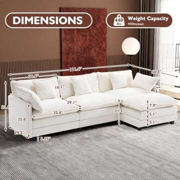 Ihanherry Modular Sectional Cloud Couch for Living Room