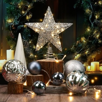 Emopeak 20 LED Christmas Tree Topper for Festive Elegance