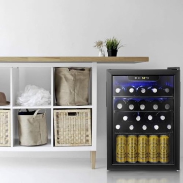 Antarctic Star Mini Wine Cooler Holds 24 Bottles Quiet Operation